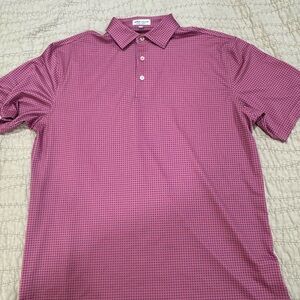Peter Millar Men's Pink Geo-Print Polo